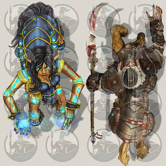 Centaur Warrior Bundle – Male & Female Variants | VTT Tokens