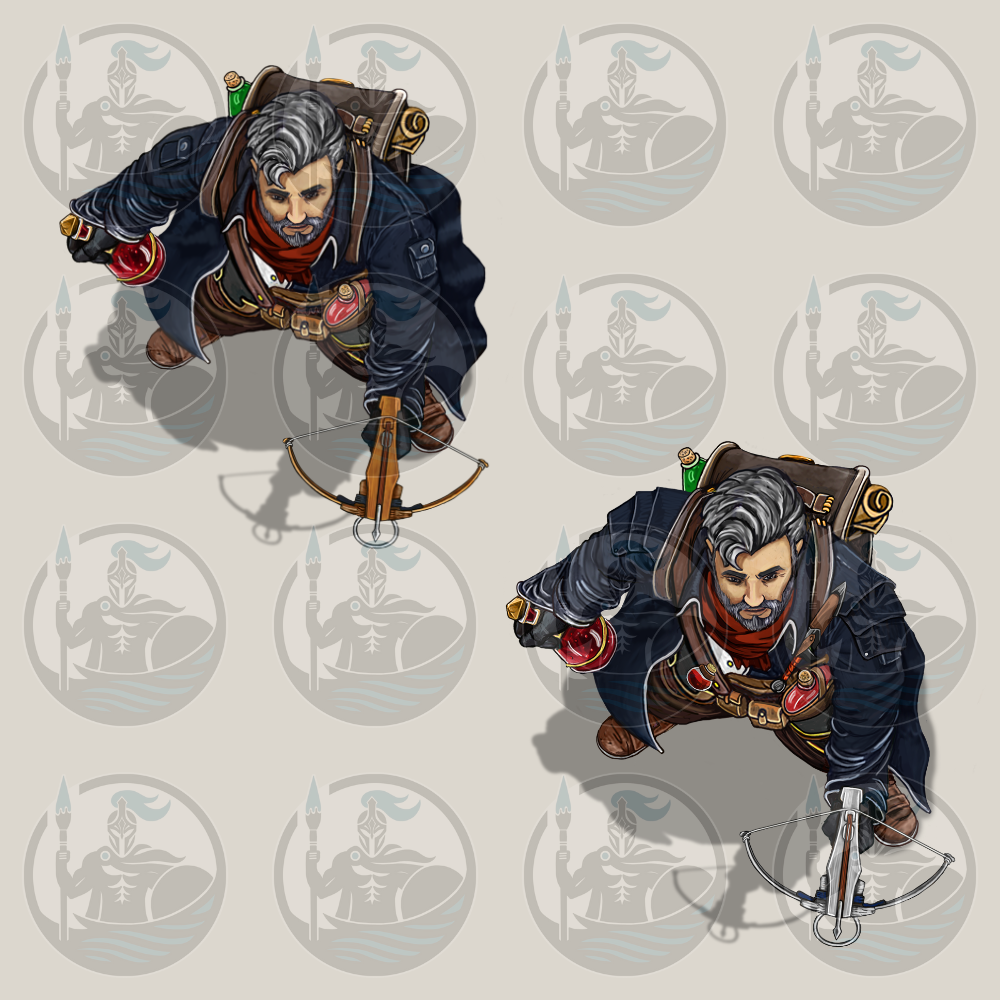 Human Artificer Sharpshooter RPG VTT Tokens Pack